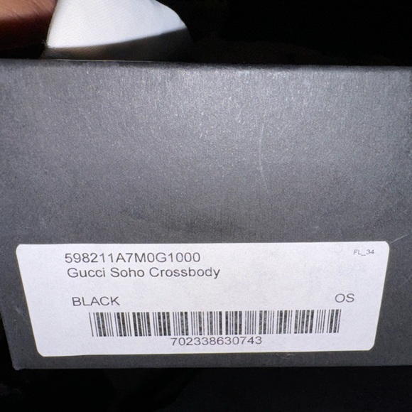 New Authentic Gucci Soho Wallet on Chain Black Leather Cross Body Bag - Picture 9 of 10